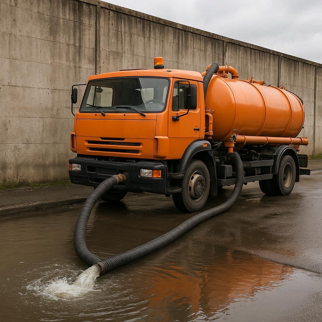 Откачка воды в Шушарах