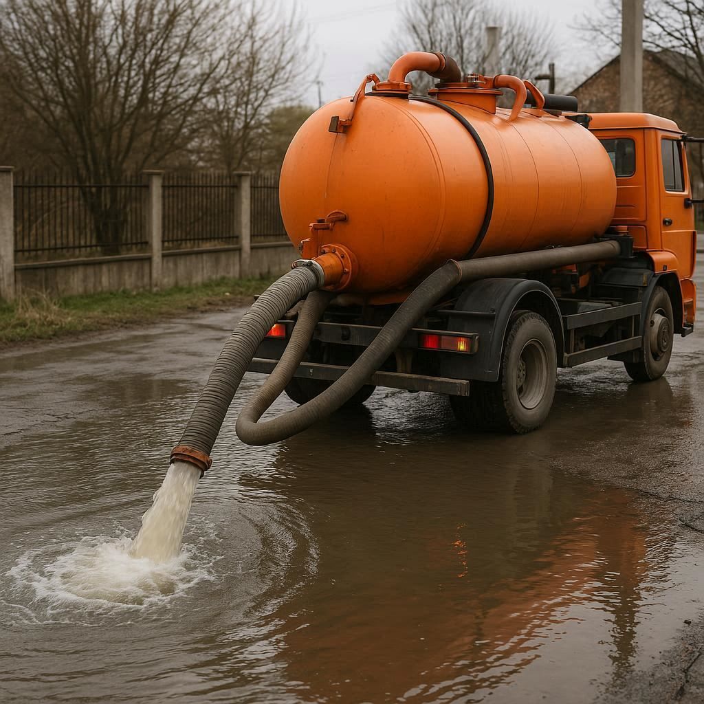 Откачка воды в Шушарах